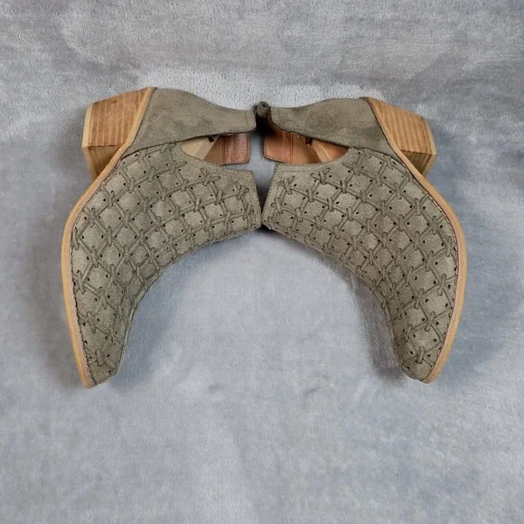 Mi.iM Boots Size 9M Green LAVIN Textured Chelsea Pull On Ankle Booties Boho-chic - Picture 3 of 10